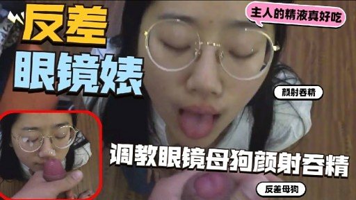 眼镜母狗颜射吞精调教 极品眼镜婊爆操内射
